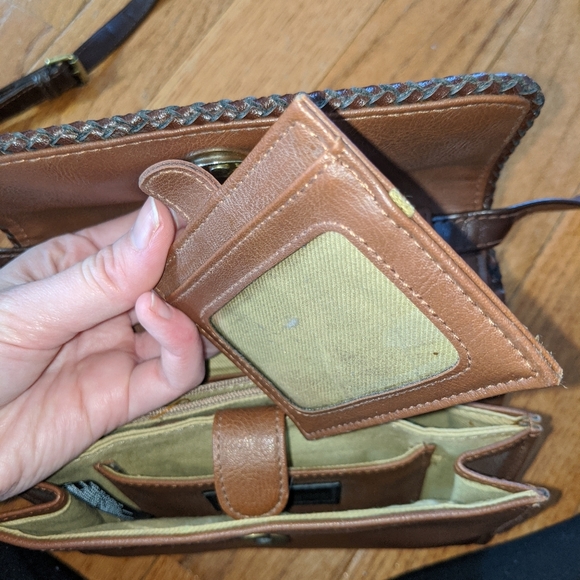 Liz Claiborne Square Brown Purse - Picture 7 of 8